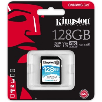 KINGSTON 128GB CANVAS GO SDXC UHS-I CLASE 10